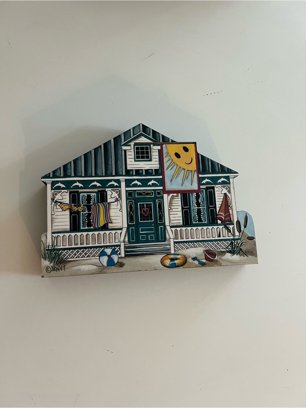 Vintage Brandywine Woodcrafts Beach House Coastal Decor Signed MW 97